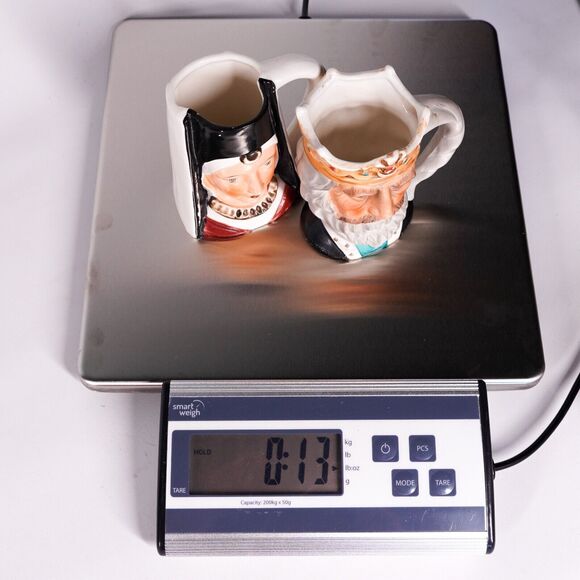 Nasco Japan King Arthur & Queen Guinevere Toby Coffee Mug Tea Cup Vintage Heads - Picture 8 of 8